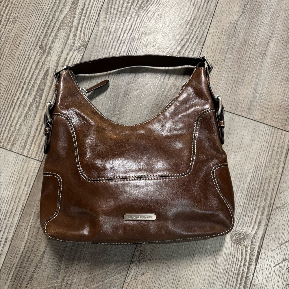 Michael Kors Dark Brown Leather Shoulder Bag